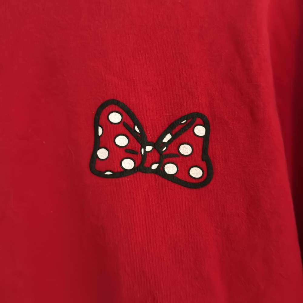 Red Polka Dot Long-Sleeve Top with Bow Accent - Picture 2 of 6